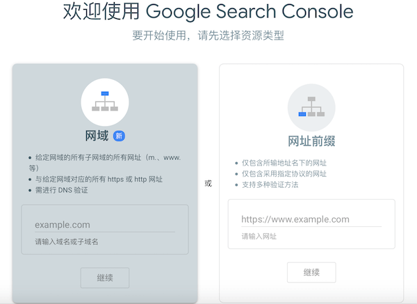 添加網(wǎng)站到Google站長工具中