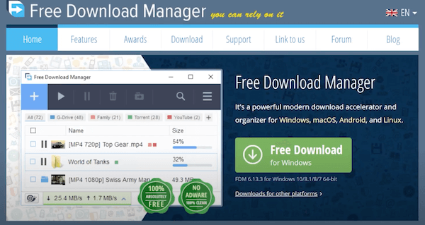 Free Download Manager界面