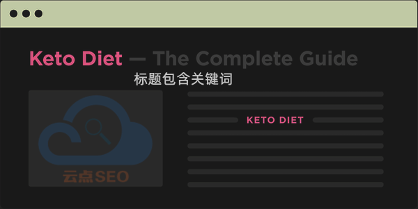 盡量把關(guān)鍵詞放在標(biāo)題的前半段